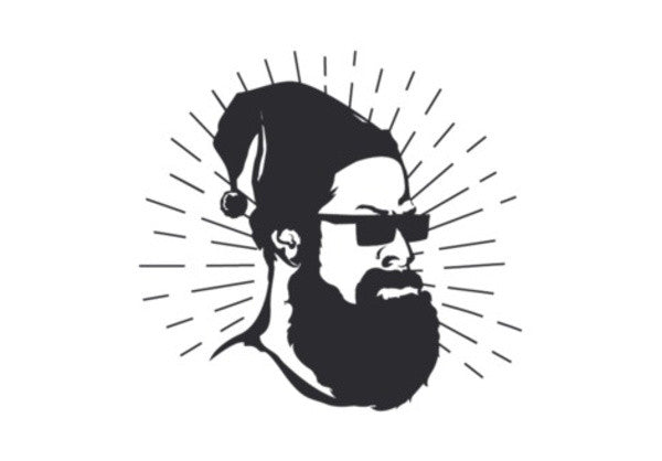 Wall Art, Hipster Santa - Christmas Wall Art