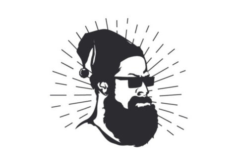 Wall Art, Hipster Santa - Christmas Wall Art