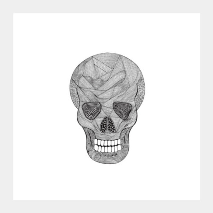 Square Art Prints, Skull Square Art Prints