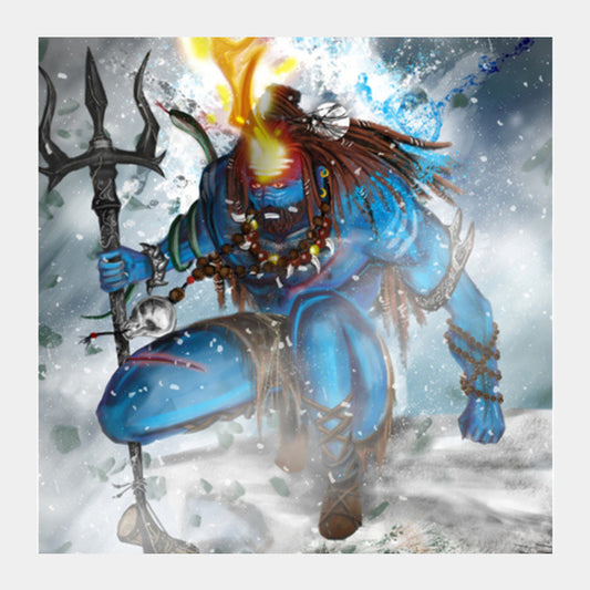 Fierce Shiva Square Art Prints PosterGully Specials