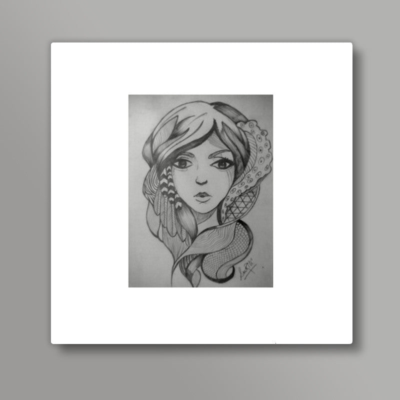 Pencil Sketches Square Art Prints