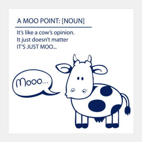 MOO POINT! Square Art Prints PosterGully Specials