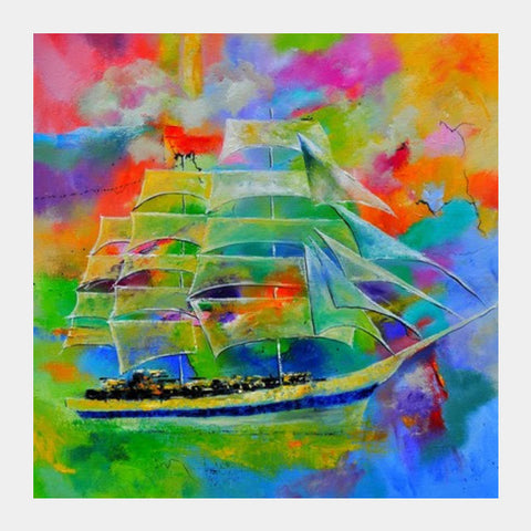 sailship Square Art Prints