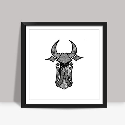 Bull fight Square Art Prints