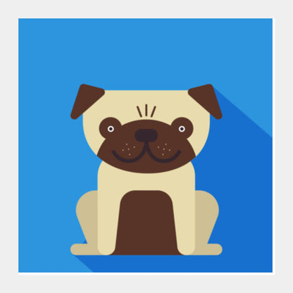 Pug the Dog - Minimal Animal Square Art Prints