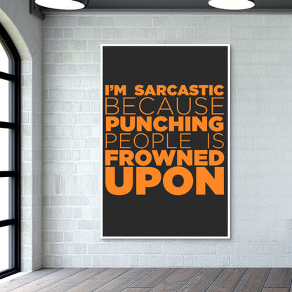 Sarcasm #orange Wall Art