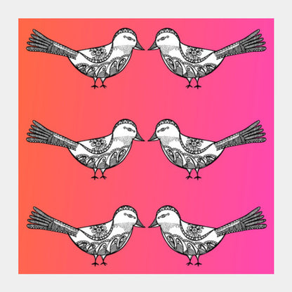 Bird Patterns Square Art Prints
