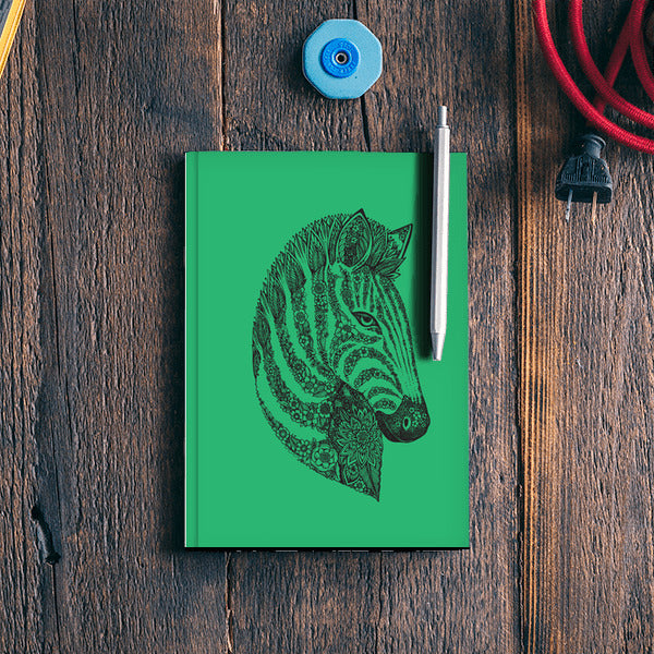 Floral Zebra Head Notebook