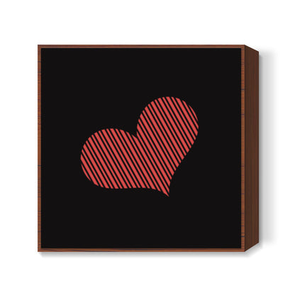 Line Heart Square Art Prints