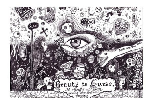 PosterGully Specials, Beauty is a curse Wall Art