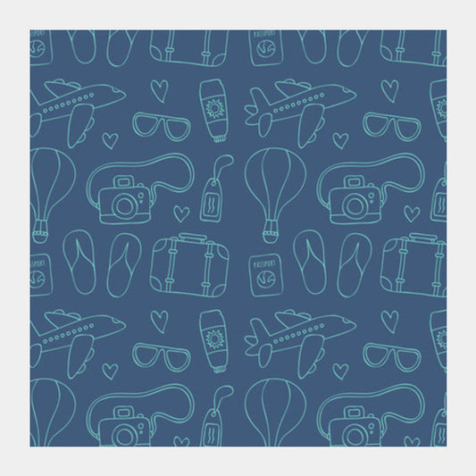 Sketchy Travel Square Art Prints PosterGully Specials