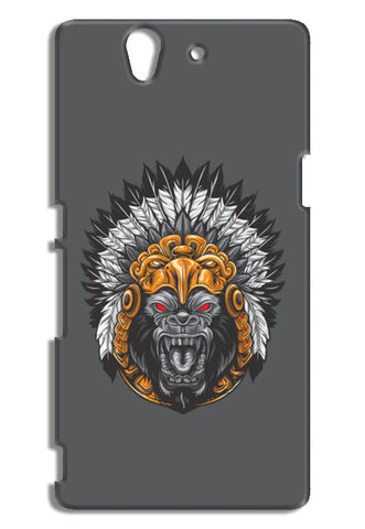 Gorilla Wearing Aztec Headdress Sony Xperia Z Cases