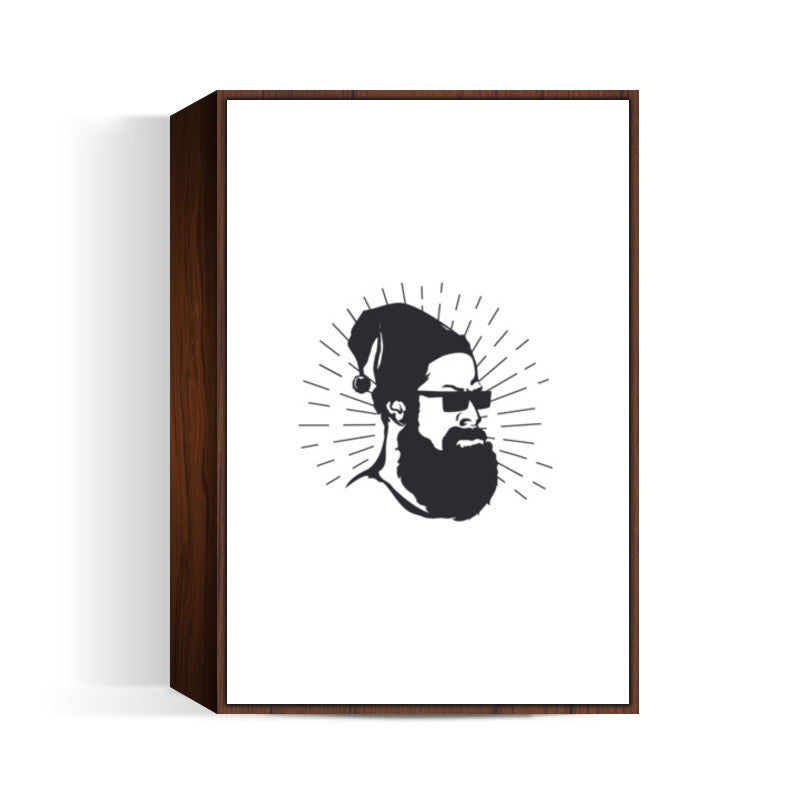 Hipster Santa - Christmas Wall Art