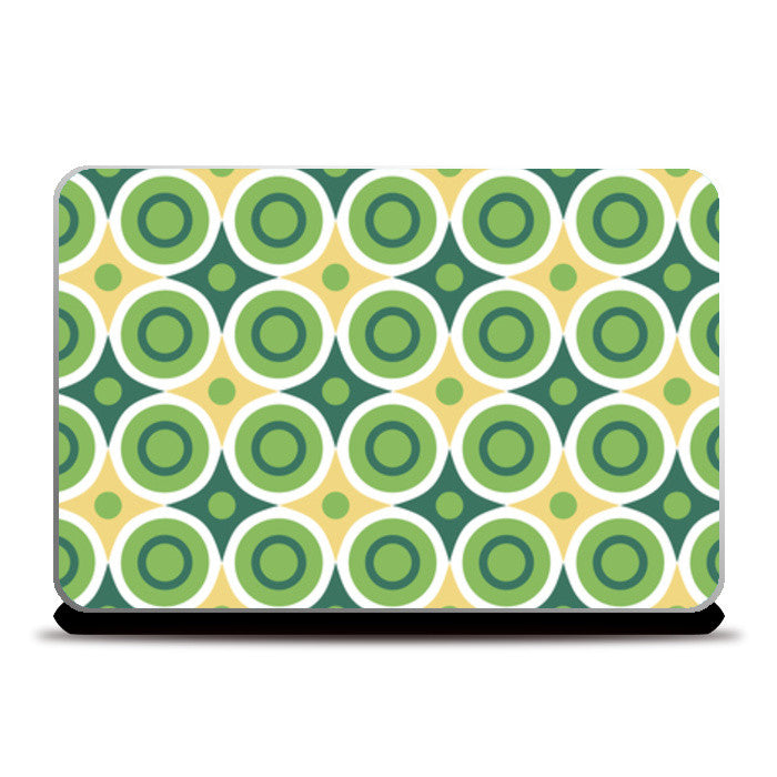 Circle Patter Green Laptop Skins