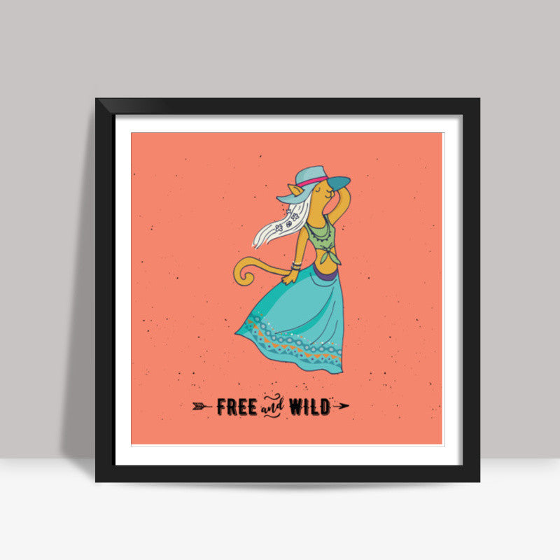 Free & Wild #BohemianLove Square Art Prints