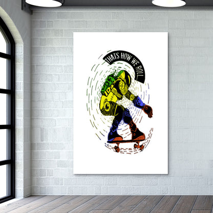 astro skate roller  Wall Art