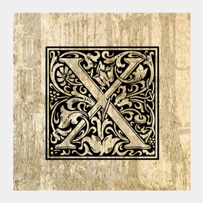 Ornate X Square Art Prints