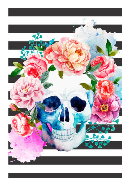 Floral Skull 2 Art PosterGully Specials