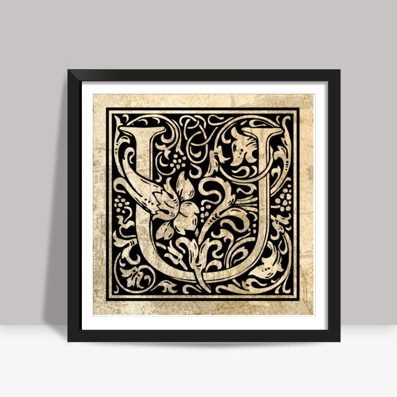 Ornate U Square Art Prints