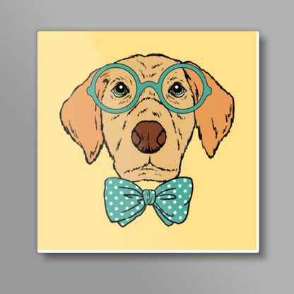 Geeky Dog Square Art Prints