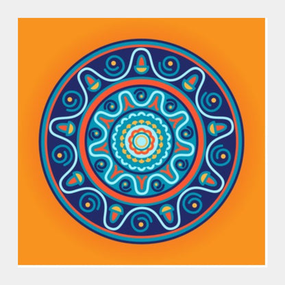 Square Art Prints, Mandala 3 Square Art Prints