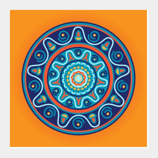 Square Art Prints, Mandala 3 Square Art Prints