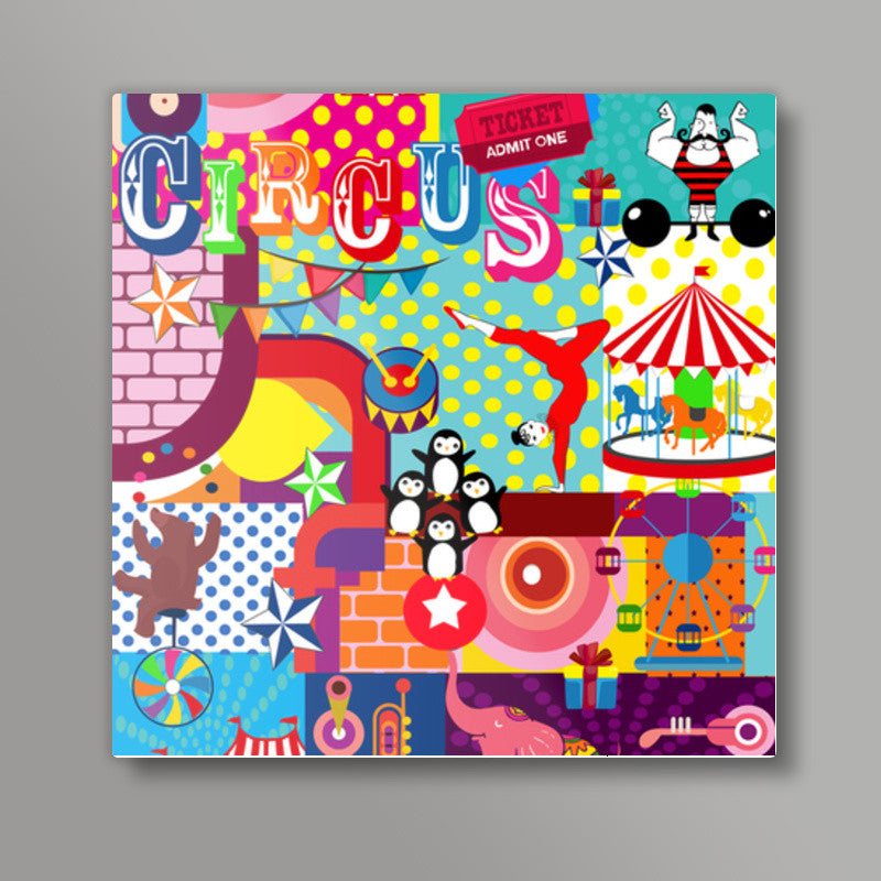 CIRCUS POP! Square Art Prints