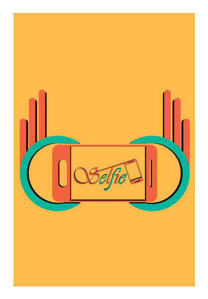 Selfie With Yellow Background Art PosterGully Specials