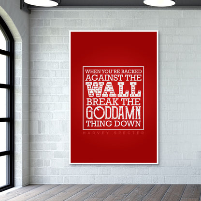 SUITS Quote Typography Wall Art