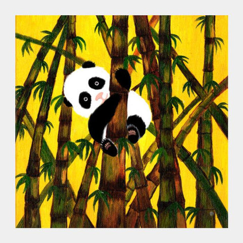 Baby Panda Cuteness Overload! Square Art Prints PosterGully Specials