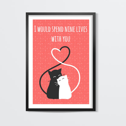 Valentines Cats Wall Art