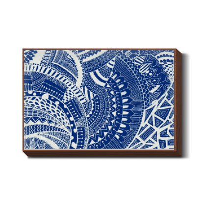 Blue-white doodle Wallart |artist: Megha-Vohra