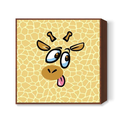 JUNI THE GIRAFFE! Square Art Prints