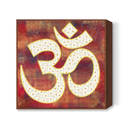 Om Textured Square Artwork