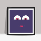 Eye ball Smile 02 Square Art Prints