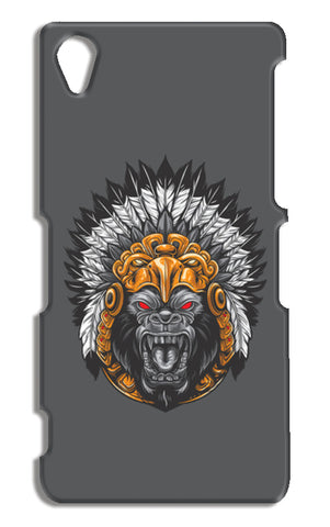 Gorilla Wearing Aztec Headdress Sony Xperia Z2 Cases