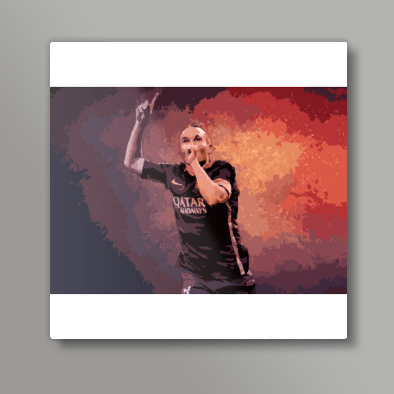 Andres Iniesta Square Art Prints