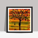 Tree Silhouette Square Art Prints