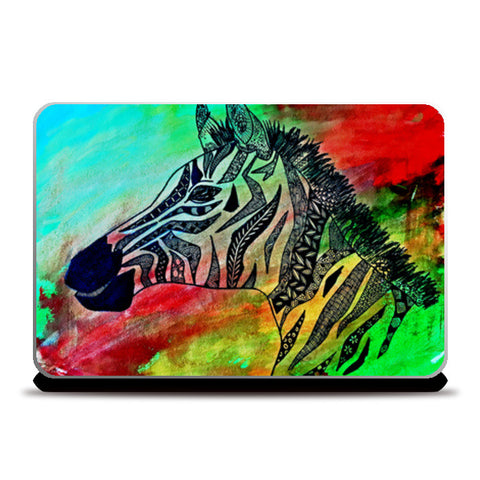 The Rainbow Zebra Laptop Skins
