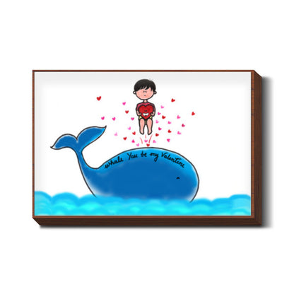 Whale U be My Valentine Wall Art