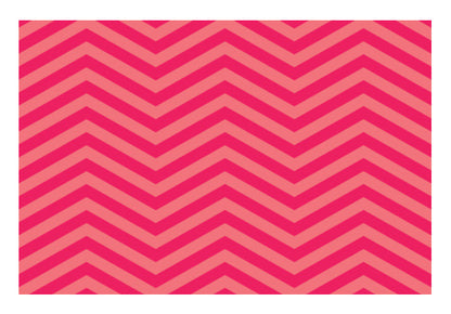 Light Pink and Dark Pink Zig Zag Wall Art