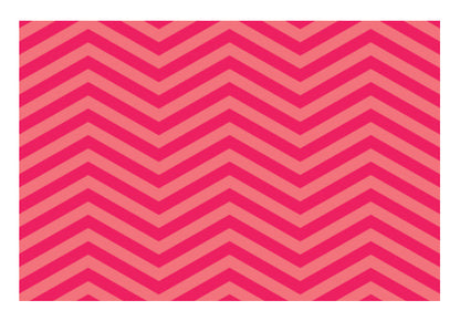 Light Pink and Dark Pink Zig Zag Wall Art