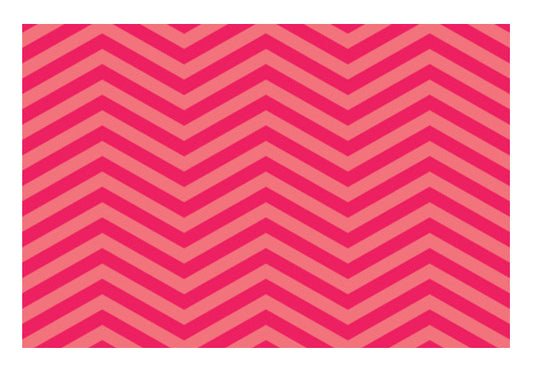 Light Pink and Dark Pink Zig Zag Wall Art