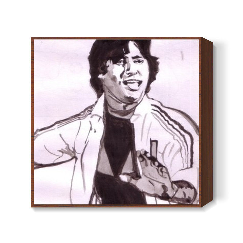 Bollywood superstar Amitabh Bachchan dances to the varied tunes of life Square Art Prints