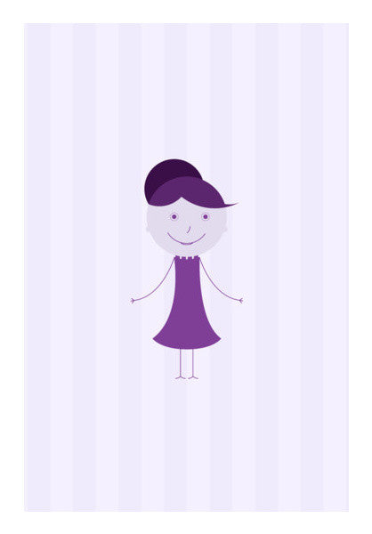 Cute Cartoon Stylish Young Girl  Art PosterGully Specials
