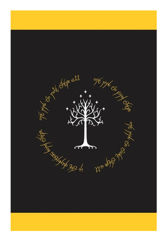 Lord of the ring Gondor white tree gold  Wall Art