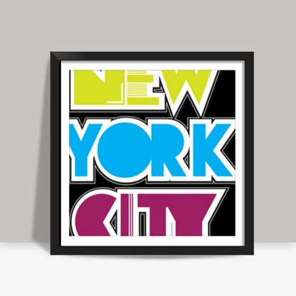 New York City multi color Square Art Prints