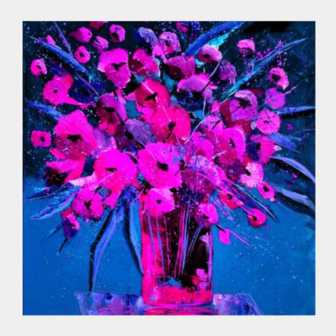 Still life pink  Square Art Prints