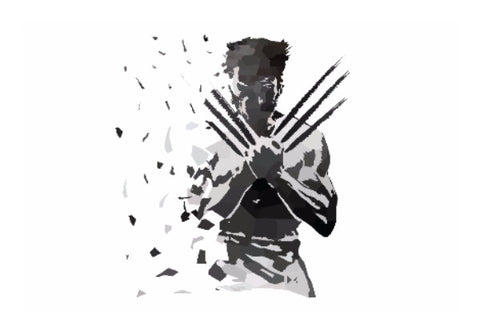 Wall Art, Low Poly Wolverine Dispersed  Wall Art