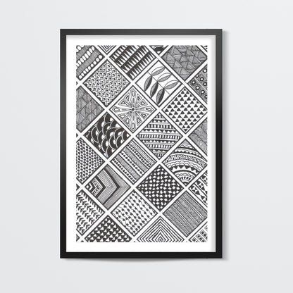 Prints in Squares Wall Art